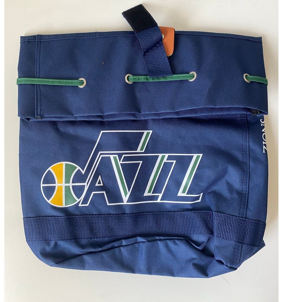 Utah Jazz NBA Zions Bank Promo Cinch Blue Backpack- New